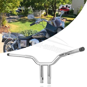 12" Rise MX T Handlebars For Harley Dyna Sportster Touring Road King 1996-2024 - Imagen 1 de 7