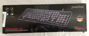 Perixx PERIBOARD-317 Wired Backlit USB Keyboard Big Print Letter with White Ill - Picture 1 of 8