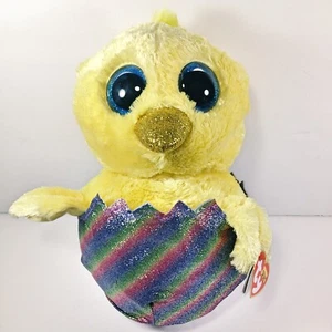 Pollito de Pascua Peluche Animal en Huevo Arco Iris 9” Mediano TY Gorro Boo - Imagen 1 de 6
