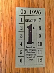 Corgi Models Trade Card Coupon Insert: Mystery Bus Tour Collection Mock Ticket - Bild 1 von 2