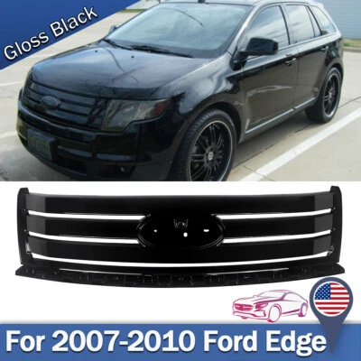 FO1200485 Gloss Black Front Bumper Upper Grille Assembly For 2007-2010 Ford Edge Foto 1 de 4