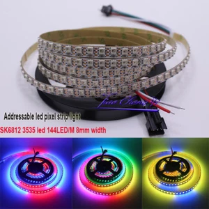  2M SK6812 MINI 3535 144led/m DC5V  addressable RGB LED pixel strip 8mm Width PC - Picture 1 of 8