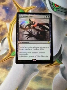 FOIL Alt Art PHYREXIAN ARENA mtg NM Foundations Rare PROMO - Bild 1 von 2