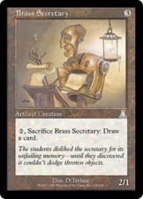 WOTC MtG Urza's Destiny Brass Secretary (U) (Foil) EX