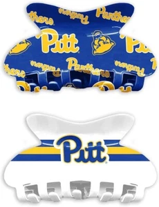PITT PANTHERS HAIR CLAW CLIP SET 2 TEAM DESIGNS - Picture 1 of 1