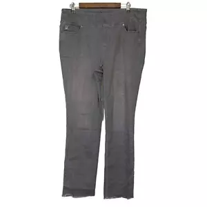 A555520 BELLE by Kim Gravel Reg Primabelle Straight Leg Jeans Grey Wash 18W - Bild 1 von 6