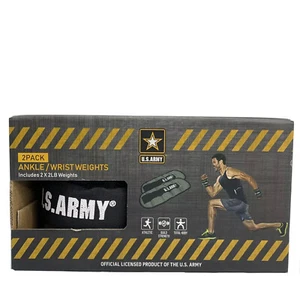 Green Combo USE-2012 1 Set U.S. Army Wrist Ankle Weights 2lbs Each/4lbs Total - Picture 1 of 12