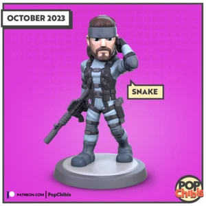 Solid Snake | POP | CHIBI | 60mm base | 1:20 | 3D print | Model Kit - Picture 1 of 2
