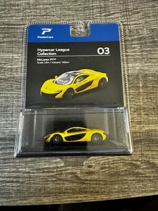 COCHE MODELO DIECAST MCLAREN P1 VOLCANO AMARILLO 1/64 DE POSTERCARS H03B - Imagen 1 de 2