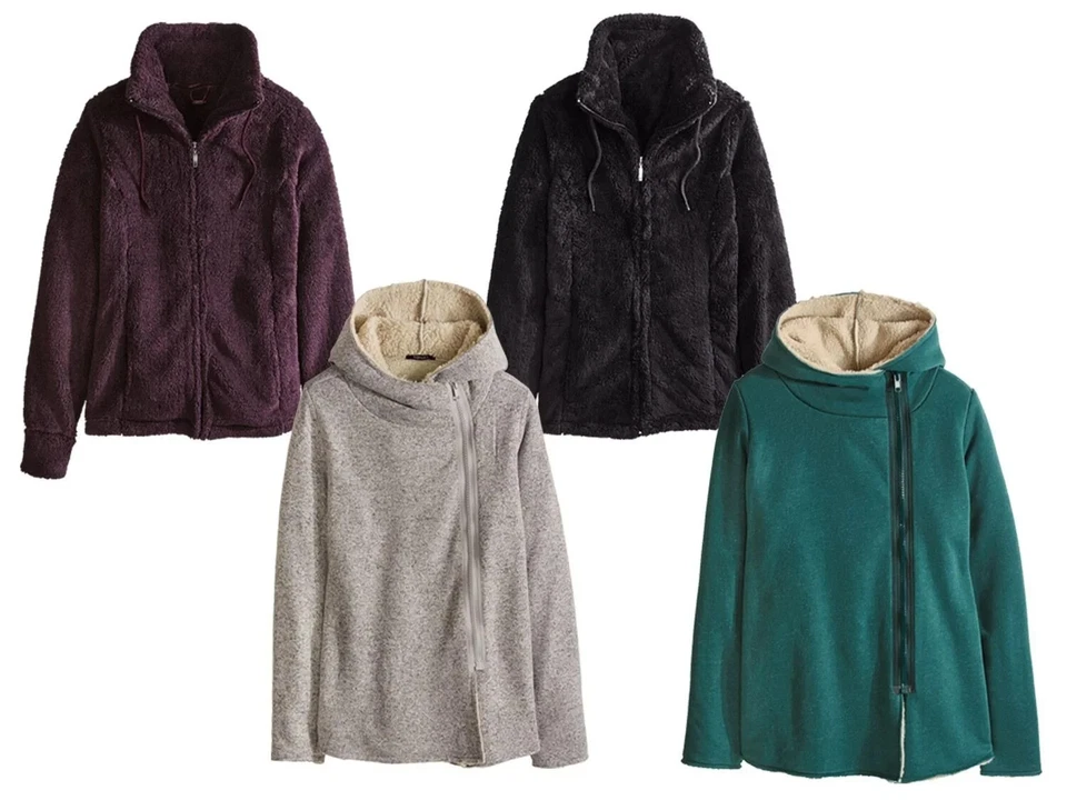 ESMARA Damen Weiche warme Winter Teddy Plüsch Fleece Jacke Fleecejacke Teddyfutter NEU