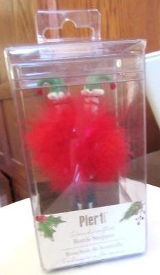 Tapón de vino al revés pluma elfo con base cromada **NUEVO en paquete** Pier 1 Foto 1 de 4