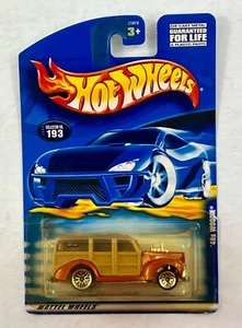 New Hot Wheels 40's Woodie 2000 Orange & Wood Card #193 - Free shipping   T59* - Picture 1 of 2