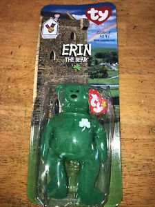 Ty Beanie Baby Erin der Bär 1997 nicht mehr produziert Plüschtier - Bild 1 von 3
