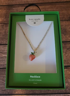 kate spade new york x Target Strawberry Charm Tennis Necklace New In Hand - Image 1 of 3