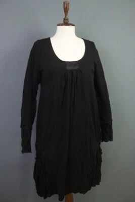 Marithe Francois Girbaud Vintage Dress Size 5 Black Ruffle - Image 1 of 4