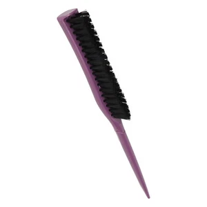 Teasing Hair Brush Hair Care Portable 3 Row Teasing Brush for Beard Salon Travel - Picture 1 of 18