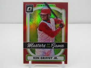 KEN GRIFFEY JR. 2017 DONRUSS OPTIC MASTERS OF THE GAME RED PRIZM #15/99! REDS! 