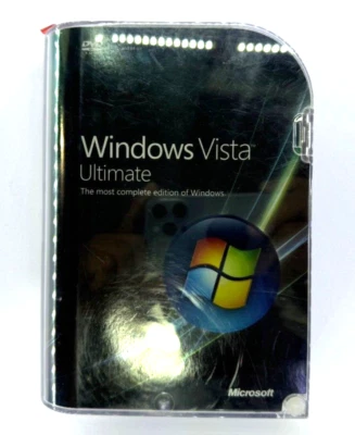 Microsoft Windows Vista Ultimate 32/64 Bit Inglese English 2 DVDs 100% originale - Immagine 1 di 4