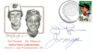 Jim Palmer & Joe Morgan Autographed August 5, 1990 First Day Cover (PSA) - Picture 1 of 2
