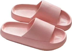 Cloud Slippers, Cozy Pillow Slides Anti-Slip Sandals Ultra Soft. Orange - Picture 1 of 11