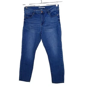 Celebrity Pink Blue Denim Crop Skinny Jeans Juniors Size 13 31" Stretch - Picture 1 of 11
