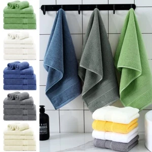 Vorbestickte Baumwolltücher 4 Größen | Gesicht/Hand/Bad/XL Wohndeko Geschenke UK - Bild 1 von 33