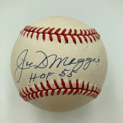 Joe Dimaggio "Hall Of Fame 1955" Signed American League Baseball JSA COA - Image 1 of 4