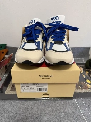 💥BRAND NEW💥New Balance 990v2 White Blue Men’s Size 13 M990WB2 - Image 1 of 4