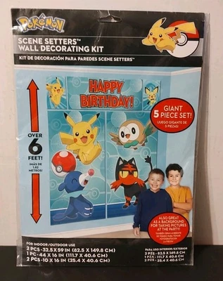 Kit de decoración de pared Pokémon Setters de escena 5 piezas suministros de fiesta de cumpleaños nuevo Foto 1 de 4