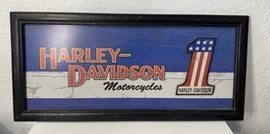 19" x 9,5" Harley Davidson Motorcycles #1 Holz Dekoschild Made in The U.S.A. - Bild 1 von 8