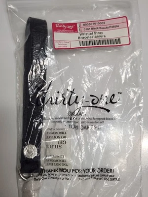 Pulsera Thirty-One 31 Pulsera Laniere 0101 Negro Belleza Guijarro Nuevo en Paquete Foto 1 de 3