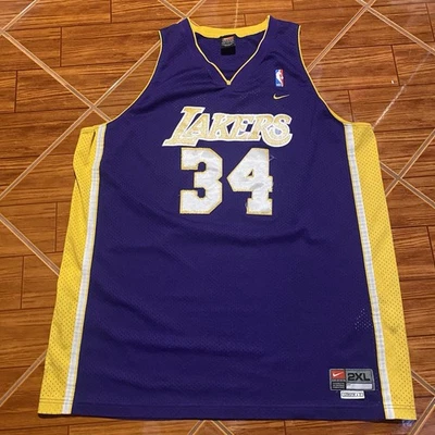 Camiseta deportiva vintage de los Angeles Lakers 34 Shaquille O’Neal NBA Nike 2XL +2 longitud Foto 1 de 4
