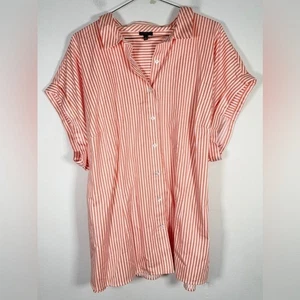 Camisa Talbots Plus para mujer nueva sin etiquetas talla 3X a rayas con botones - Imagen 1 de 6