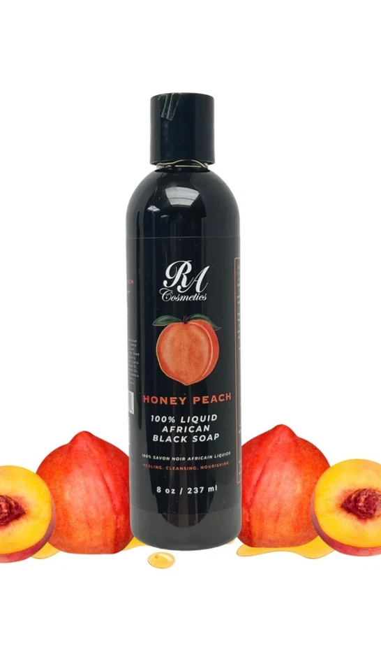 100% African Black Soap w/ Honey Peach - Image 1 of 1