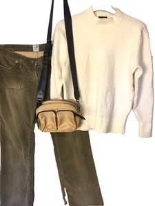 Massimo Dutti blanket style knit jumper ivory merino wool sz. 12/M - Picture 1 of 12