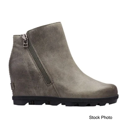 Sorel Joan Of Arctic Wedge Boots Women Sz 10.5 Leather Waterproof Zip Ankle Shoe - Image 1 of 4