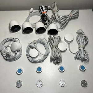 Google Nest Outdoor 1. Gen Weiß Überwachungskamera Bundle A0033 - 4er Set *LESEN* - Bild 1 von 23