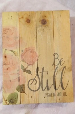 Be Still Psalms 46:10 Wooden Home Wall Decor - Image 1 of 3