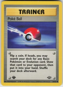 Pokemon TCG Poke Ball 64/64 Jungle Common card 1st Edition LP - Picture 1 of 2