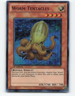 Worm Tentacles #HA03-EN023 1st Edition Super Rare YuGiOh Card Hidden Arsenal 3 - Image 1 of 2