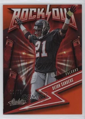 2023 Panini Absolute Rock Out Orange Spectrum /75 Deion Sanders #5 HOF - Image 1 of 2