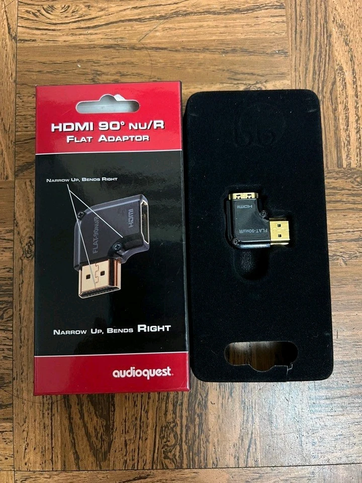 Audioquest HDMI 90° flat adaptor (Narrow UP, bends RIGHT) - Image 1 of 1