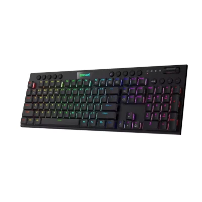 Redragon K618 Horus Wireless RGB Mechanical Keyboard, Bluetooth/2.4Ghz/Wired Tri - Image 1 of 4
