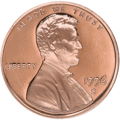 1996 S Lincoln Memorial Cent Gem Deep Cameo Proof Penny Cover