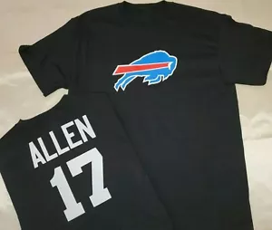 CAMISETA DE FÚTBOL AMERICANO 91205 PARA HOMBRE NFL Buffalo Bills JOSH ALLEN número nombre negra - Imagen 1 de 1
