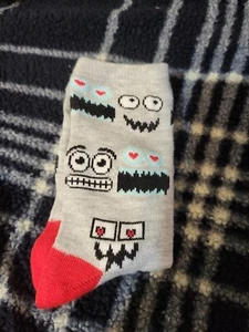 Pair Of Boys Crew Socks Robot - Picture 1 of 1