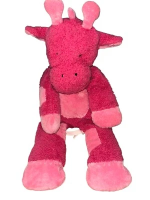 19-дюймовый плюшевый милый розовый замшевый жираф-животное Pottery Barn Kids  - Изображение 1 из 3