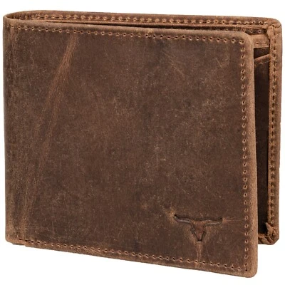 URBAN FOREST Geldbörse Herren Leder Portemonnaie mit RFID Schutz & Münzfach Echt Leder