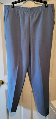 Donnkenny Classics Pants Size 14 Women's Blue Pull-On Elastic Waist Pockets - Image 1 of 4