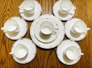 Villeroy & Boch Paloma Picasso Park Avenue 18 Pc Salad Plates Tea Cups Saucers - Picture 1 of 12